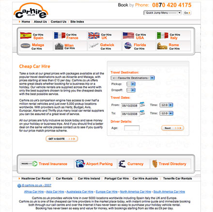 carhire.co.uk screenshot