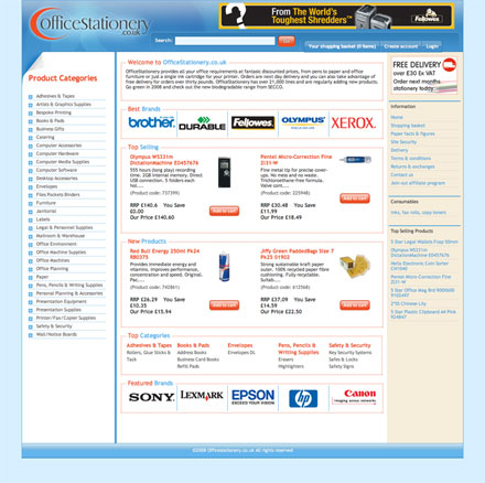 officestationery.co.uk screenshot